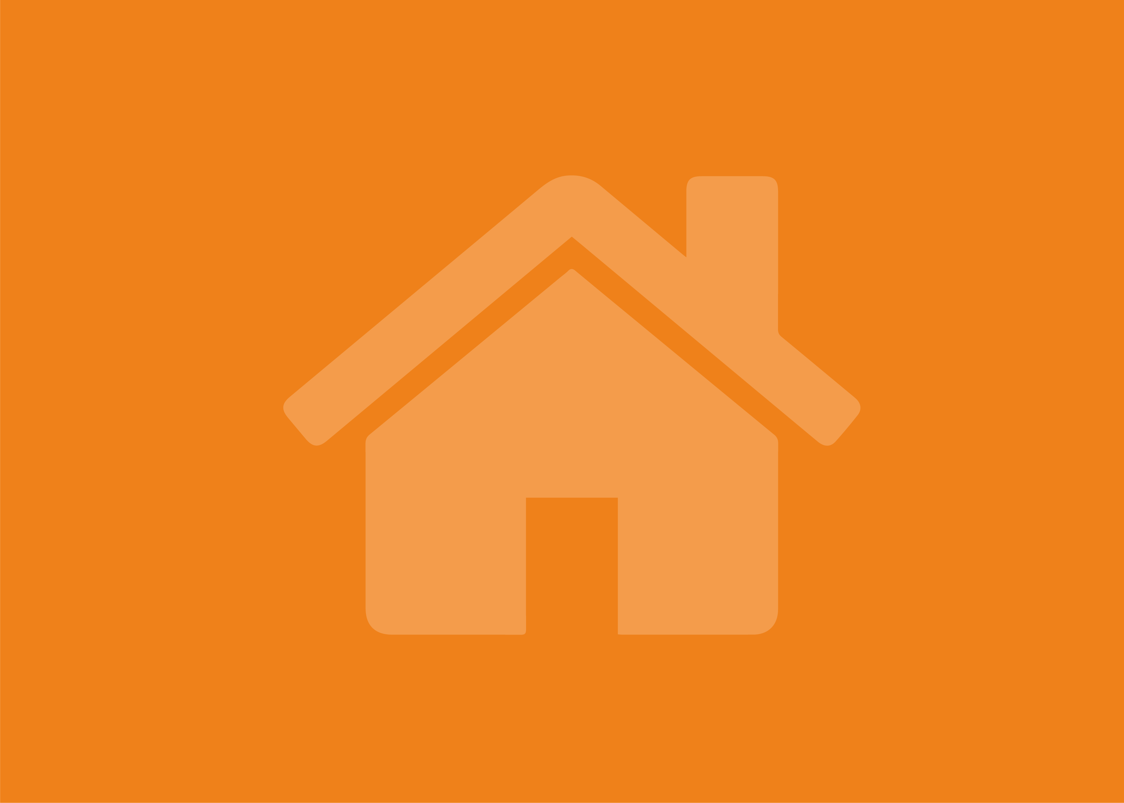 Housing and residential services icon on orange background